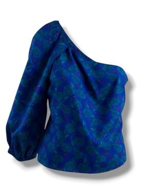 Veronica Beard NWT Cobalt Blue Silk Lyric Top Size 0